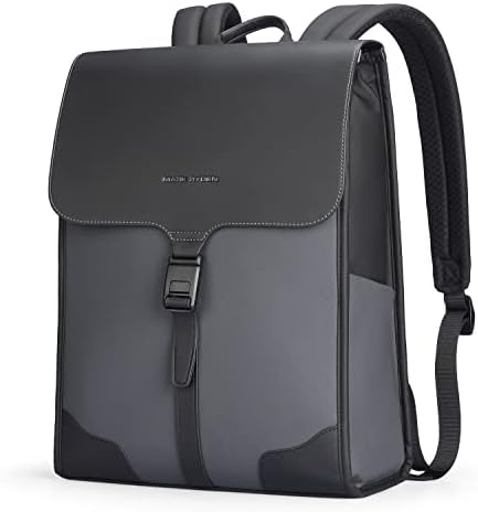 Mochila comercial de mercado para homens, mochila laptop slim de 15,6 polegadas com estalo magnético