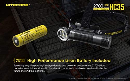 NITECORE COMBO HC35 LED recarregável faróis -2700lm com 2x NL2150HPI & NL2140 Baterias +Eco -Sensa USB Cabo