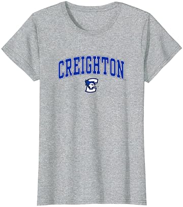 Creighton BlueJays Womens Arch Over Heather Gray Camiseta