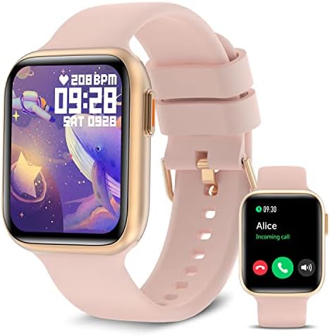 BEBINCA Smart Watch for Women, Smart Watch Compatible com Samsung iPhone 1.75 Touch Screen Bluetooth