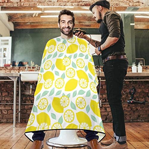 VISESUNNY Lemon Slice Barbeiro Cabo antiestático Cabo de corte de cabelo com encerramento de encerramento profissional Cabo de salão de salão de salão barbeiro barbeiro de cabeleireiro resistente à água Snap ajustável para cabeleireiros