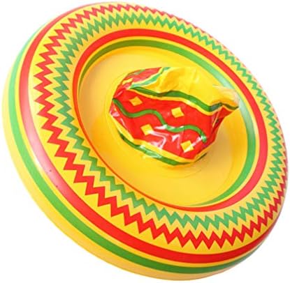 Chapéu de decoração de nuobsty Sombrero inflável explodir um traje adulto de chapéu adulto Fiesta espanhola