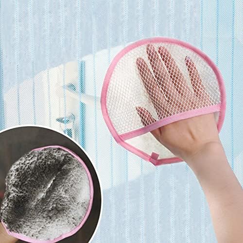 Luvas de limpeza de janelas de malha - luvas de pó de microfibra espessadas para facilitar a remoção