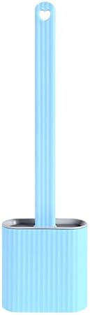 Escova de vaso sanitário nc orifício auto-adesivo de limpeza grátis pincel banheiro pincel de borracha macia pincel comprimento Base de drenagem Base de silicone escova azul azul