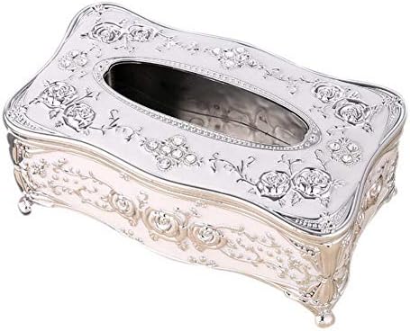 Gentle miau de luxo na caixa de lenço europeu Caixa de lenço de lenço KTV Caixa de guardanapo, prata