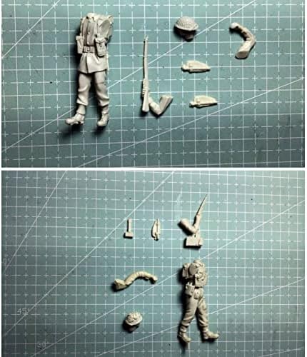 【1/35】 Modelo de figura de resina Segunda Guerra Mundial Soldados Britânicos RESINA KIT MODELO DE MODELO