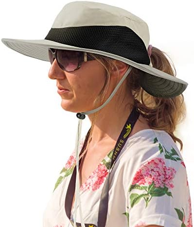 Catalonia Classic Hat com buraco de rabo de cavalo para mulheres, largura de proteção solar de proteção