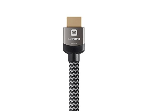 Monoprice HDMI Cabo ativo de alta velocidade - 100 pés - cinza, 4k a 60Hz, 18 Gbps, HDR, 24AWG, Yuv, 4: 4: