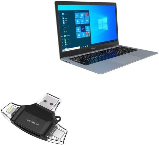 BOXWAVE SMART GADGET Compatível com Prestigio SmartBook 141 C7 - AllReader SD Card Reader, MicroSD