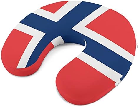 Bandeira do travesseiro de viagem da Noruega Cabeça e suporte do pesco