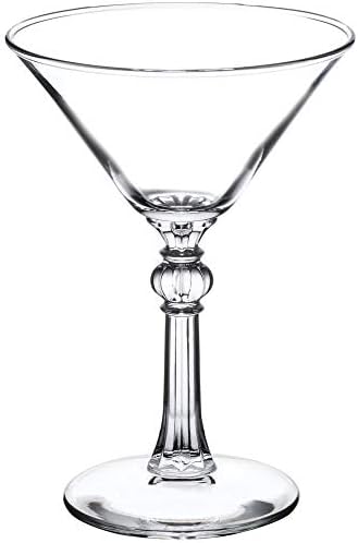 Libbey 8876 Art Deco 6 oz Martini Glass, conjunto de 6 com bônus FDL Picks