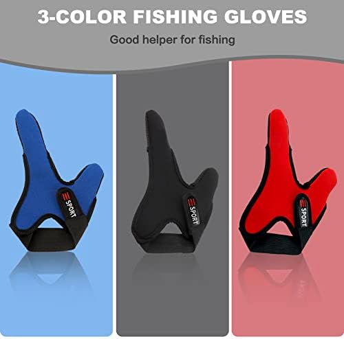 Luvas duplas de dedo duplo Klfoho, 3 pacote de luva de pesca anti-deslizamento, luvas profissionais de luvas de dedo
