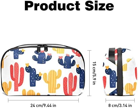 Sacos de bolsas portáteis de organizador eletrônico colorido Cacto de viagem de cacto colorido para