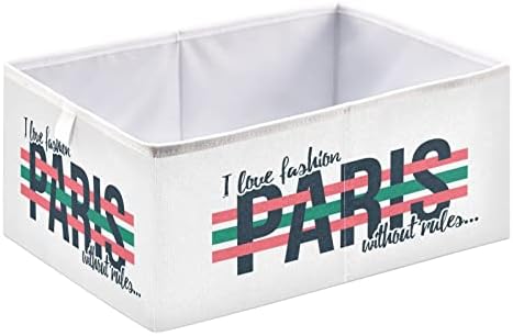 Organizador de cubos de armazenamento dobrável de Alaza, Paris Eu amo moda sem regras Organizador