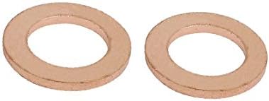 X-Dree 20pcs 10mmx16mmx1,5mm Ring de cobre Anel plano Crush arruela de arruela (20pcs 10mmx16mmx1.5mm cobre