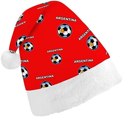 Futebol de futebol argentina Funnic Chattle Christmas Hat para Papai Noel Chapé