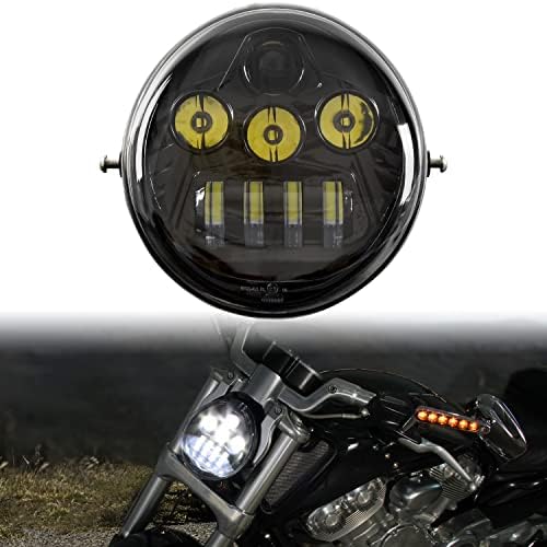 Farol de LED de Veisutor para Harley V-Rod, LED de projeção LED completa Lâmpada frontal da luz com alta viga