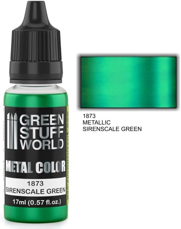 Green Stuff World - Metallic Paint Sirenscale Green 1873 para modelos e miniaturas