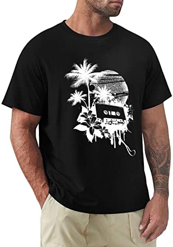 Camisetas de tshirts aipengry para homens engraçados havaianos tee gráfico impresso Moda casual pescoço de manga