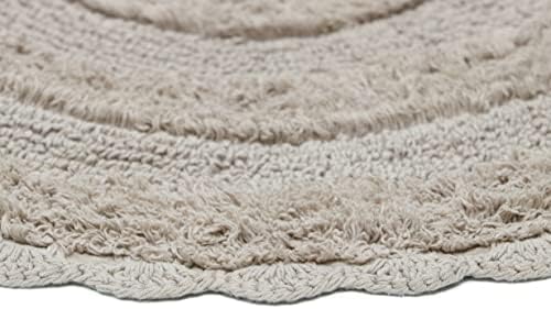 O tapete de banho de crochê de algodão em casa de conversa em casa | Tapete da área para spa, chuveiro de vaidade,