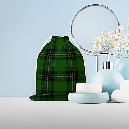 Bolsa de armazenamento de tela xadrez de tetais escoceses verde Scottish