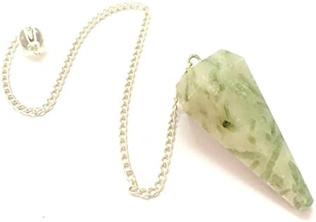 Crystalmiracle Green Kanite Dowser Pendulum Crying Healing Reiki Feng Shui Gift Wellness positivo Energia artesanal
