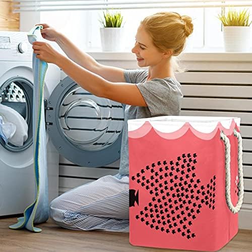 Peixe grande pequeno cesto rosa cesta de lavanderia cesto retangular Organizador retangular cesto