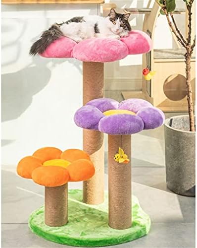 Torre da árvore de gato Multi nível de flor Flower Tree Scratching Post Toy Atividade Centro Centro