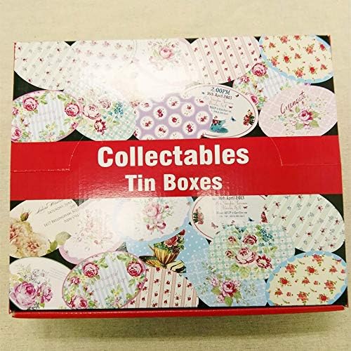 ANNCUS 30PCS/LOT METAL Storage Printing Flor Flor Forma Oval Candy Candy Candy Soap Case Mini Tin Caixa