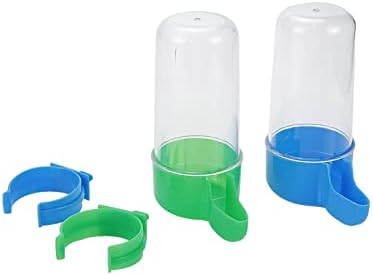 MEPROTAL 2PCS Automático alimentadores de pássaros, dispensador de água de pássaro para gaiola, bebedora de