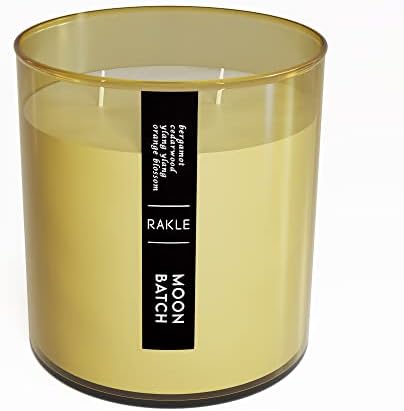 Rakle Candles for Home Scent - Vanilla Amber Scent Candle 7,4 oz - Premium Soy Wax Blend Velle