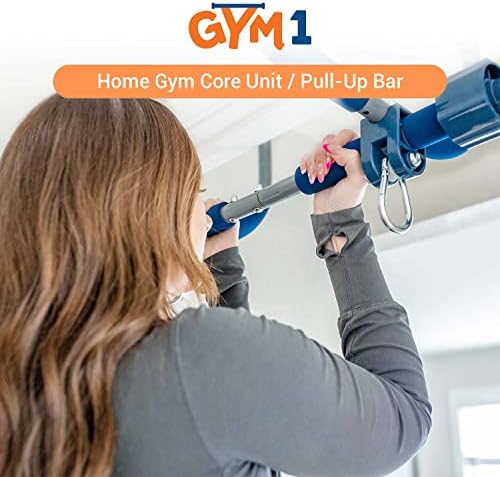 Gym1 Deluxe Doorway Gym Pull-up Bar | Suporta com segurança até 300 libras. | Feito de aço de nível profissional