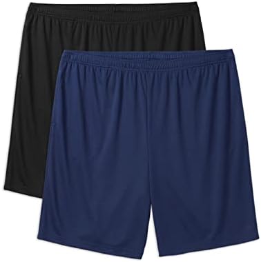 DXL Big & Tall Essentials Men's 2-PK Mesh Shorts | de poliéster, cintura elástica com espreguiçadeira, 10 de seleção