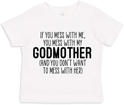 Não mexa com a minha madrinha Baby Bodysuit One Piece ou Camiseta Camiseta Crazeira Godmom Presente para Godchild