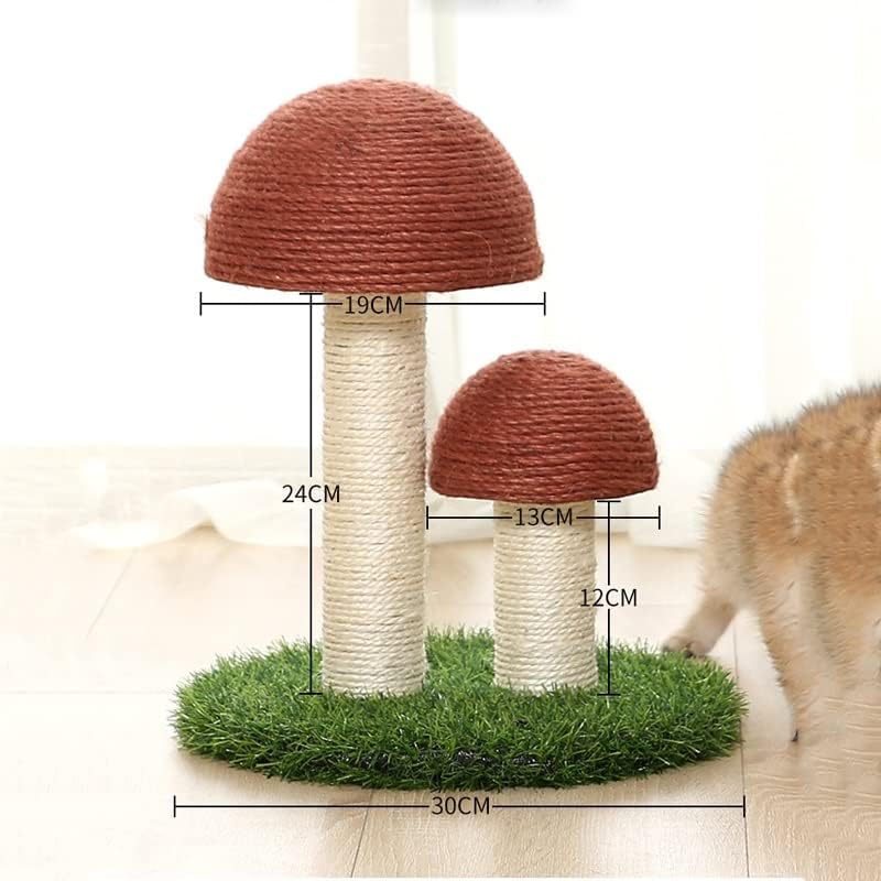 Totou Cactus Pet Cat Tree Toy com Ball Risping Post Kitten Salbing Cogumelo Condomínio