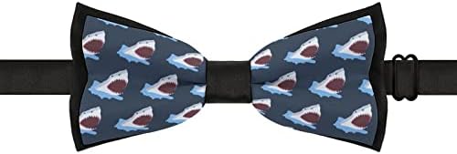 Cartoon tubarão masculino, gravata pronta-brilho ajustável em torno da toca para o negócio de festas