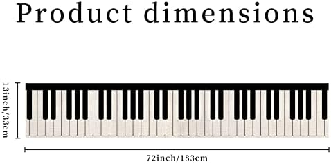 Eddert Modern Art Music Note com piano Teclado de teclado Tabela de pano de pano de pano e cômoda
