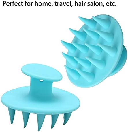 Passagem do couro cabeludo, remoção de caspa, pincel de shampoo ergonômico profissional azul para homens para
