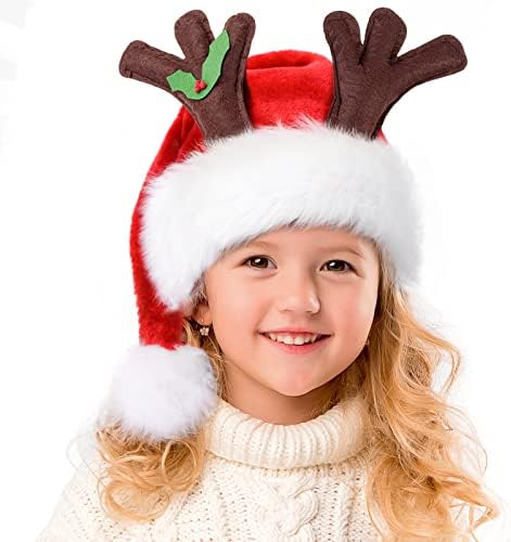 RJVW Baby Papai Noel, chapéu de Natal para infantil, chapéu de Papai Noel para crianças, chapéu de Papai Noel