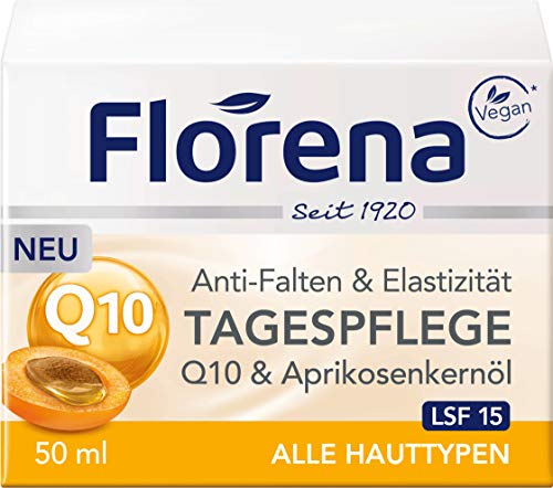Florena - Creme de dia Q10 e Óleo de Kernel de Damasco 50 ml, Alemanha