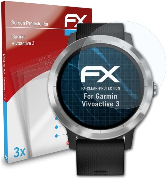 AtFolix Screen Protection Film Compatível com Garmin Vivoactive 3 Protetor de tela, filme de proteção Ultra-Clear
