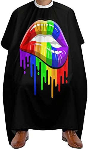 LGBT Orgulho gay Rainbow Lips Adults Barber Cape Lightwing Styling Cabelo Cabelo Cabo Vestido Cabo Vestido Apron