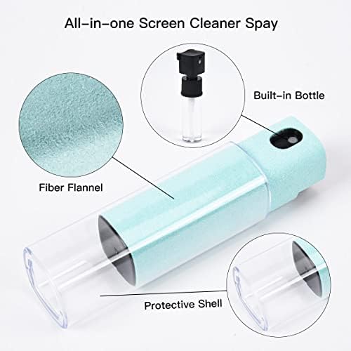 Spray de limpador de névoa de tela sensível ao toque de 3 em 1, limpador de tela à prova de impressões