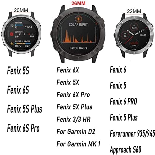 Ilazi 26 22 Relógio de 20 mm para Garmin Fenix ​​6 6x Pro 5 5x mais 3hr Banda de aço inoxidável Fenix6 Fenix5 RELISÃO