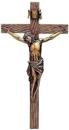 Joseph's Studio de Roman, Cross and Crucifix Collection, Crucifixo de ouro antigo de 13,25 H, decoração de casa, presente devotor, inspiração de oração