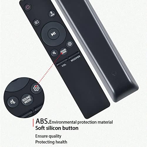Controlador de controle remoto da barra de som da barra de som NTQinParts para Samsung HW-A60M HW-A60M/ZA 3.1 Sistema de barra de som do canal