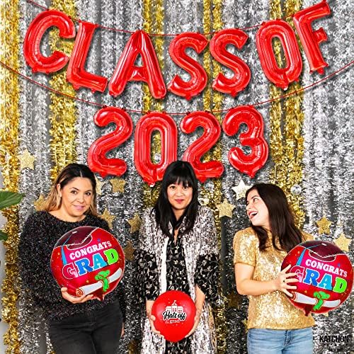 Katchon, classe vermelha de 2023 balões - grande, 16 polegadas | Classe de Banner 2023, Decorações da festa