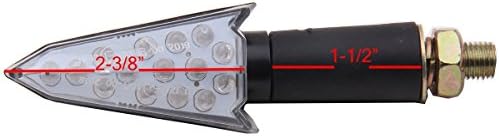 Motortogo Black Arrow Long São Sinais de Turn Luzes LED Plinkers Indicadores compatíveis para 2001