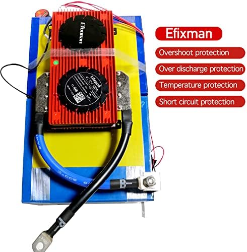 EFIXMAN SMART BMS 8S 24V 100A LIFEPO4 3,2V Módulo de proteção da bateria Placa de proteção de PCB com cabelos Leads fios BMS para bateria de lítio 12V no inversor de armazenamento de energia doméstica…