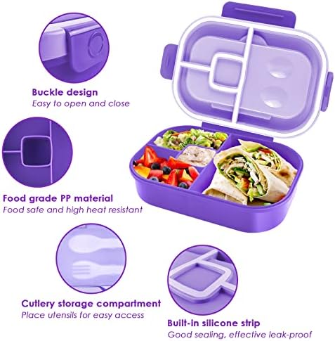 New Bento Box Box Box, Lunch Box Bento Bento 1.3l, recipientes para almoço para adultos/estudantes/adolescente,
